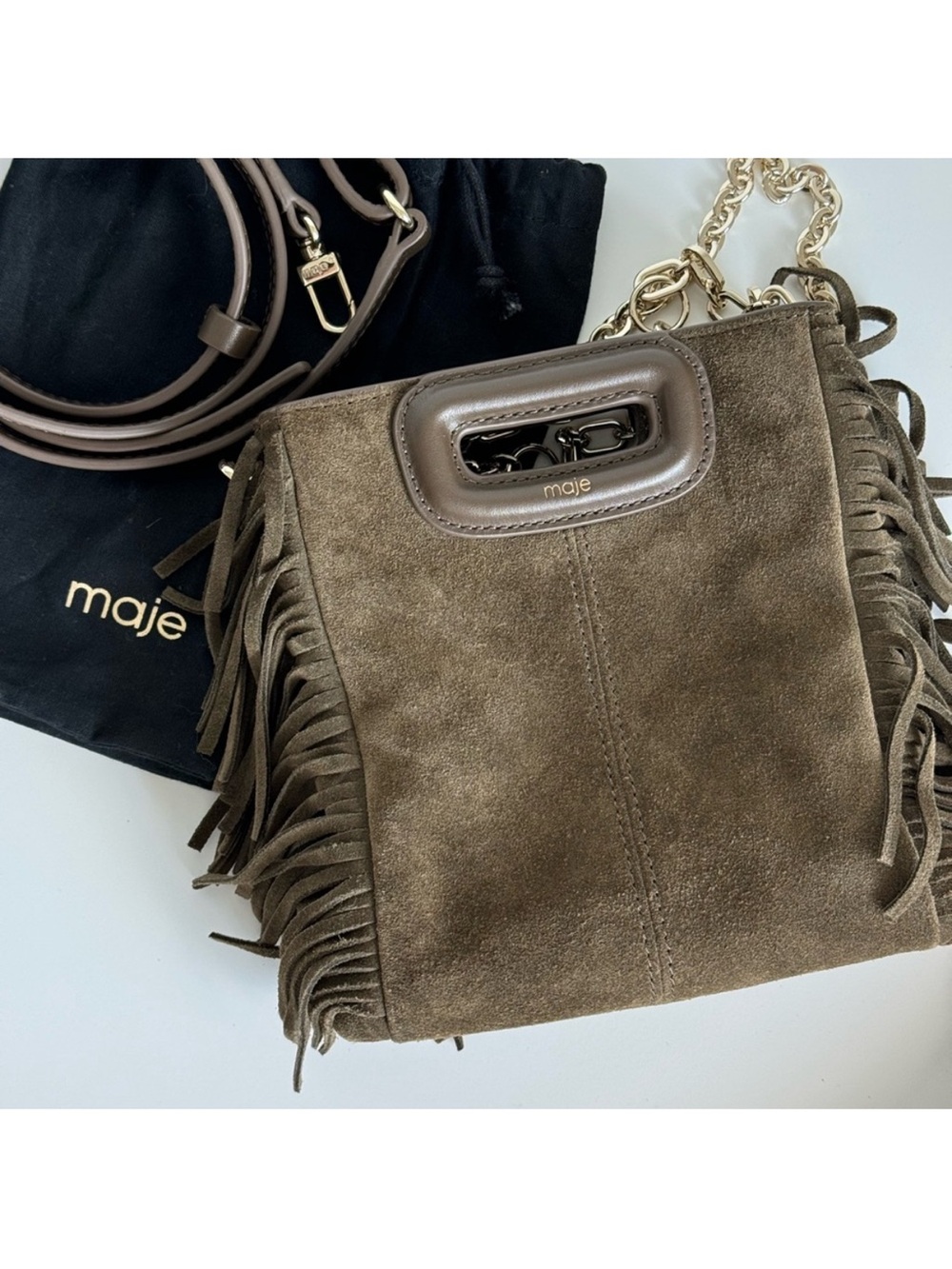 Maje M Mini Bag Suede
